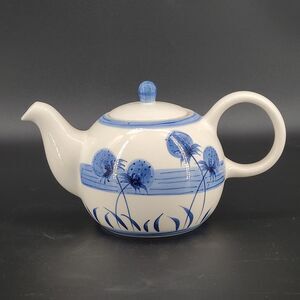 Herman Dodge and Son Ceramic Hand Painted Teapot Blue White
